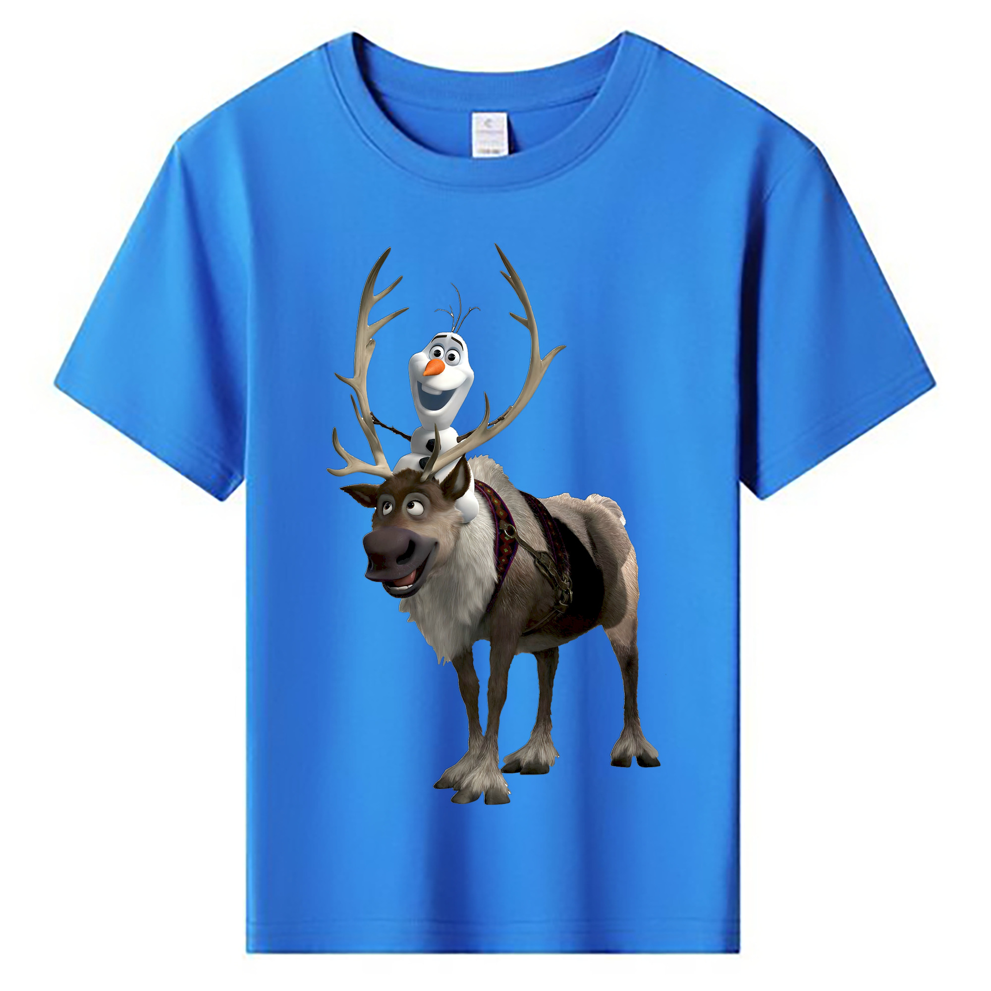 （画像用） アナと雪の女王 アンナ エルサ Frozen Anna Elsa 綿100％キッズTシャツ（フロントプリント）